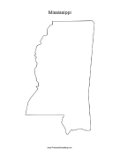 Mississippi blank map