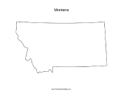 Montana blank map