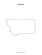 Montana blank map