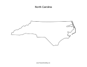 North Carolina blank map