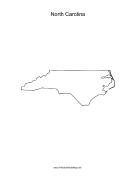 North Carolina blank map