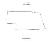 Nebraska blank map