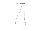 New Hampshire blank map