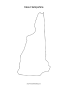 New Hampshire blank map