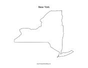 New York blank map