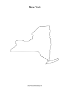 New York blank map