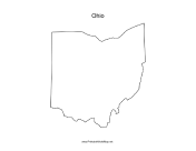 Ohio blank map