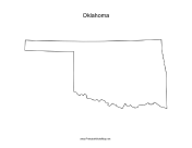 Oklahoma blank map