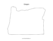 Oregon blank map