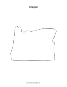 Oregon blank map