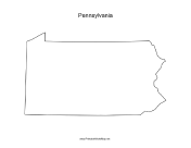 Pennsylvania blank map