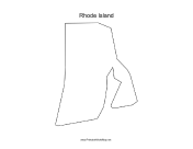 Rhode Island blank map