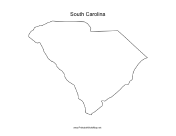 South Carolina blank map