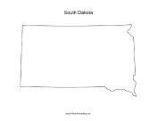 South Dakota blank map