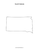 South Dakota blank map