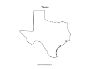 Texas blank map