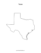 Texas blank map