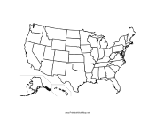 United States blank map