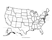 United States fill-in map