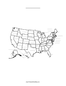 United States fill-in map