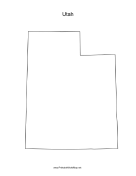 Utah blank map