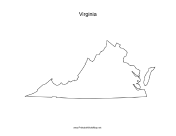 Virginia blank map