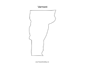 Vermont blank map