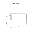 Washington blank map