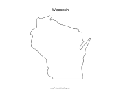 Wisconsin blank map