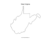 West Virginia blank map