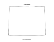 Wyoming blank map